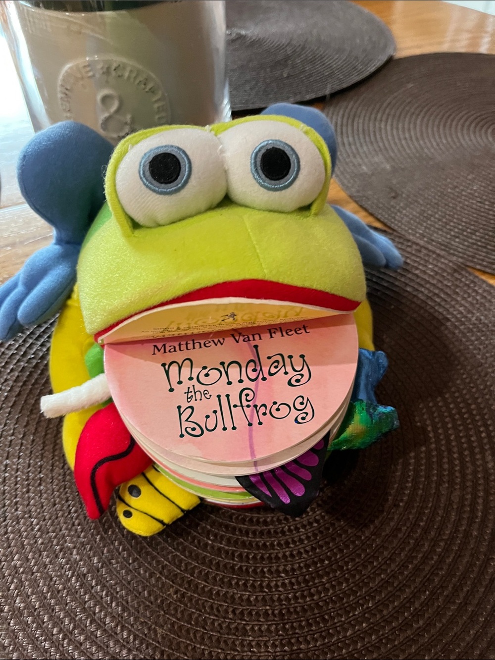 Monday the Bullfrog Plush Puppet Story Toy - Green
